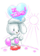 Peluche ourson je t'aime