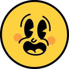 Funny retro emoticon vector