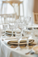 table set for a dinner