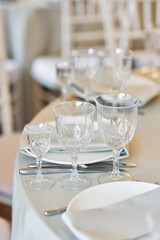 table set for a dinner