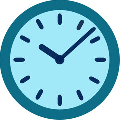 blue wall clock vector