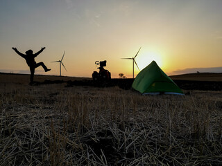 Camping and successful trip in secluded and suitable places for the bike traveler