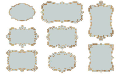 ゴールド装飾フレームグリーン