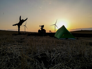 Camping and successful trip in secluded and suitable places for the bike traveler