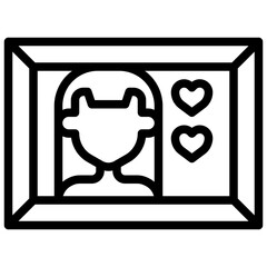 Wedding_frame line icon,linear,outline,graphic,illustration