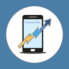 Financial plan vector design for business or economy project graphic design