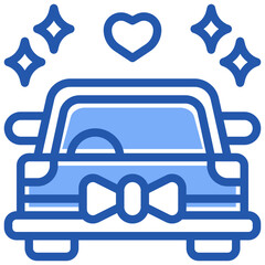 Obraz premium Wedding_car line icon,linear,outline,graphic,illustration