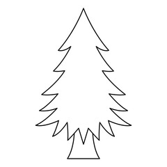Obraz premium Coloring page with Christmas Tree for kids