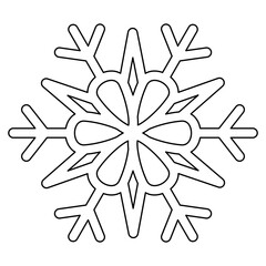 Coloring page with Snowflake for kids