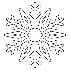 Obraz premium Coloring page with Snowflake for kids