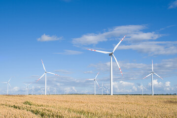 landscape with wind power