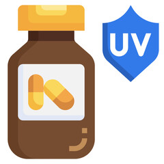 vitamin flat icon,linear,outline,graphic,illustration