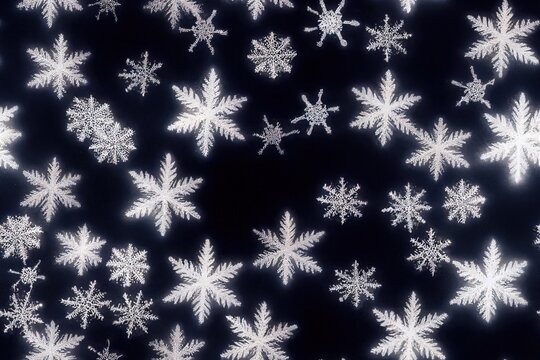 Snowflake Ice Crystals Seamless Texture Pattern Tiled Repeatable Tessellation Background Image
