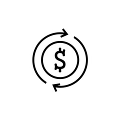 Obraz premium Cash Back. Money Cash Back line icon