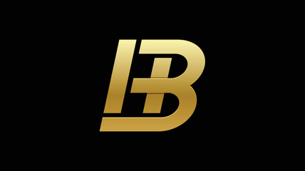 Obraz premium Letter HB initial monogram logo with gradients