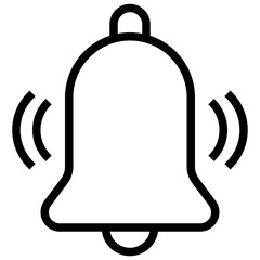 bell line icon,linear,outline,graphic,illustration
