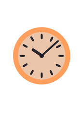 orange wall clock