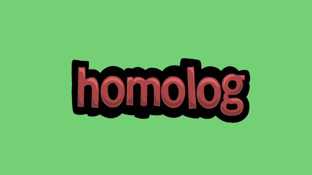 Green screen animation video written HOMOLOG