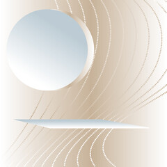 background brown 3d cosmetic minimal scene with platform. brown background vector 3d rendering with podium. stand to show cosmetic products. Stage showcase on pedestal cosmetic 3d studio beige brown