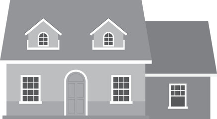 Cape cod house vector illustration