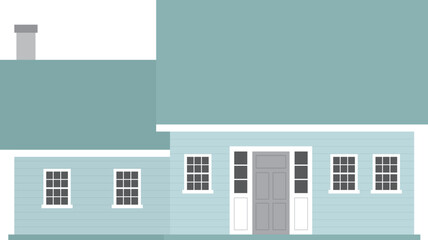 Cape cod house vector illustration