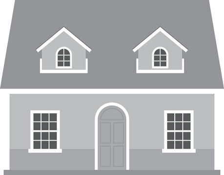 Cape Cod House Vector Illustration