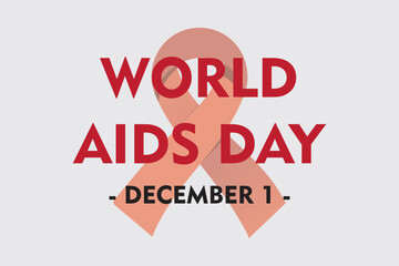 vector logo background aids poster red ribbon international world aids day illustration