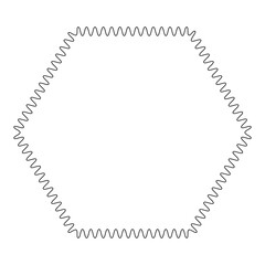 Wave effect element collection  Line art vector illustration