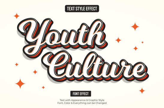 Retro Vintage Editable Text effect Premium Vector