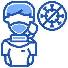 People with Mask_airhostess line icon,linear,outline,graphic,illustration