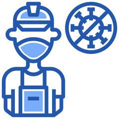People with Mask_labor line icon,linear,outline,graphic,illustration