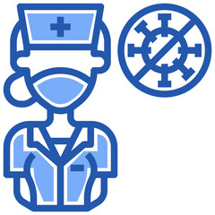 People with Mask_female nurse line icon,linear,outline,graphic,illustration