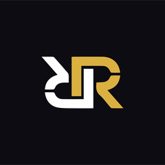 the letters RR. vector logo monogram alphabet minimalist design	