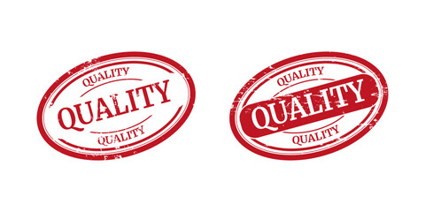 Quality grunge red round stamp