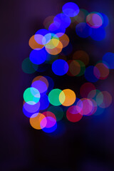 Multicolored Christmas bokeh