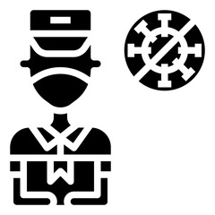 People with Mask_delivery line icon,linear,outline,graphic,illustration