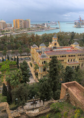 Fototapeta premium Malaga, Spain - 03 20 2022 : Points of interest, architecture and attractions of Malaga, amazing town in Andalusia.