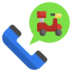 call rider flat icon,linear,outline,graphic,illustration