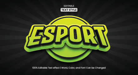 Gaming esport style text effect, Editable text effect © Pickypicks
