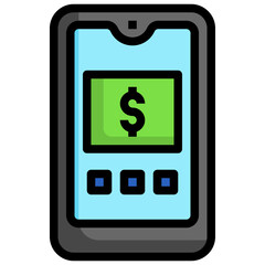 pay cash filled outline icon,linear,outline,graphic,illustration