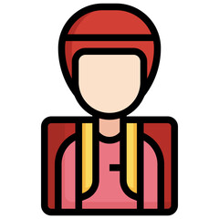 rider filled outline icon,linear,outline,graphic,illustration