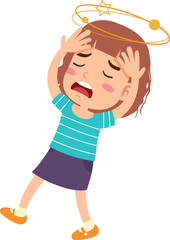 little kid girl get bad headache