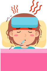 little kid girl get bad headache