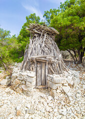 Cala Mariolu in Sardegna, Italy (Italy) - The famous touristic attraction in wild east coast of Sardinia island, Orosei gulf in the Baunei municipal, with wonderful beach, sea and trekking path.