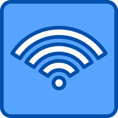 Wifi blue line icon