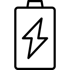 Charging battery line icon