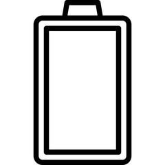 Full battery line icon