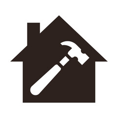 Repair service icon, home repair symbol