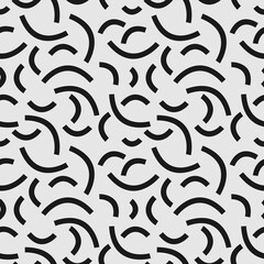 abstract line seamless pattern isolated on grey background.
