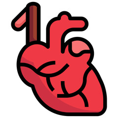 Emergency_heart line icon,linear,outline,graphic,illustration